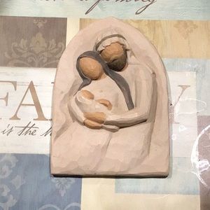 Vintage 2002 Holy Family wall art, Willow Tree